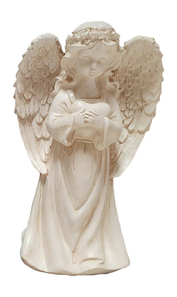 ANGEL HOLDING HEART FIGURINE WITH SOLAR LIGHT-1