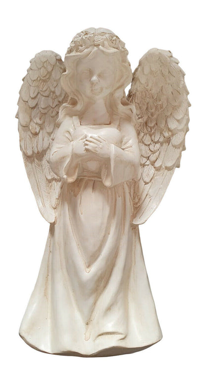 ANGEL HOLDING HEART FIGURINE WITH SOLAR LIGHT-5