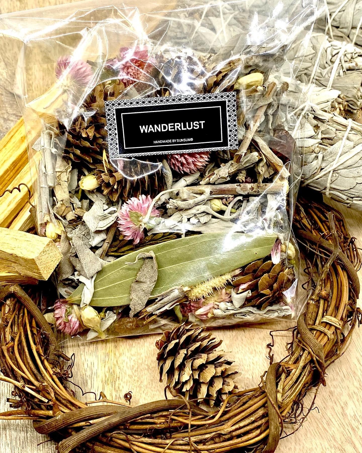 Wanderlust, Wildflower &amp; Sage, Naturally Scented, Loose Dried Flowers, Flower Confetti, Potpourri, 2 oz