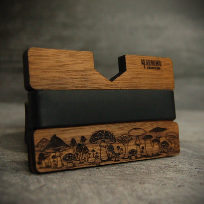 The Mushroom Wood Wallet - 4 Arrows Creations