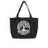 Large Black Tote Bag - Tree Of Life - Bear Much Fruit Inspirational Print-0