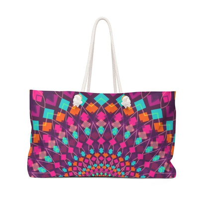 Weekender Tote Bag, Purple Kaleidoscope-0