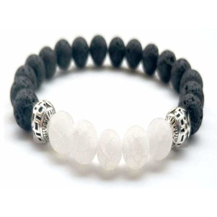 White Lava Stone Essential Oil Bracelet-0