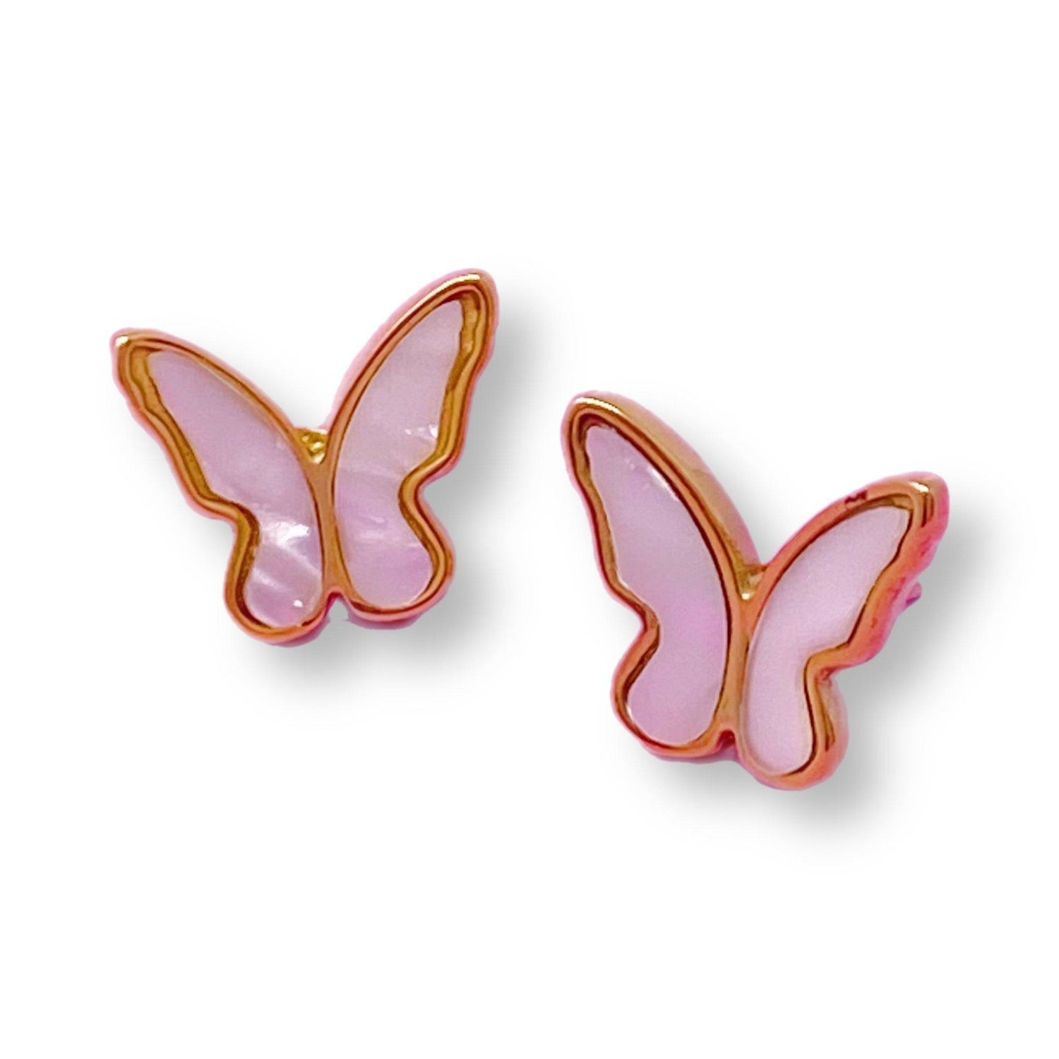 Golden Shell Butterfly Earrings | Stainless Steel