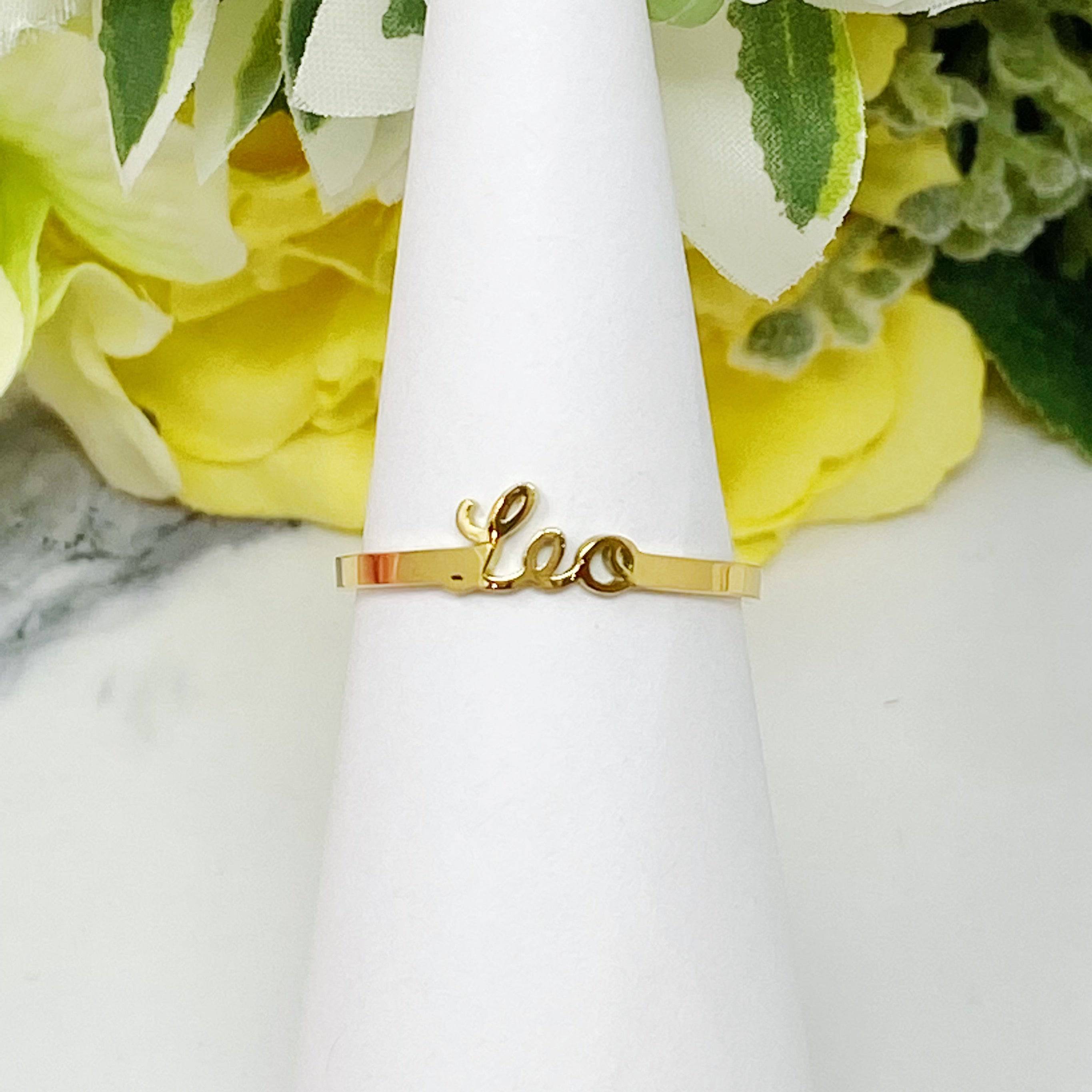 Scripted Zodiac Ring | 18k Gold-Plated Stainless Steel