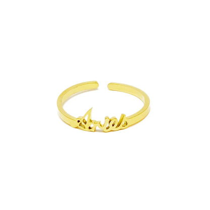 Scripted Zodiac Ring | 18k Gold-Plated Stainless Steel