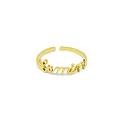 Scripted Zodiac Ring | 18k Gold-Plated Stainless Steel