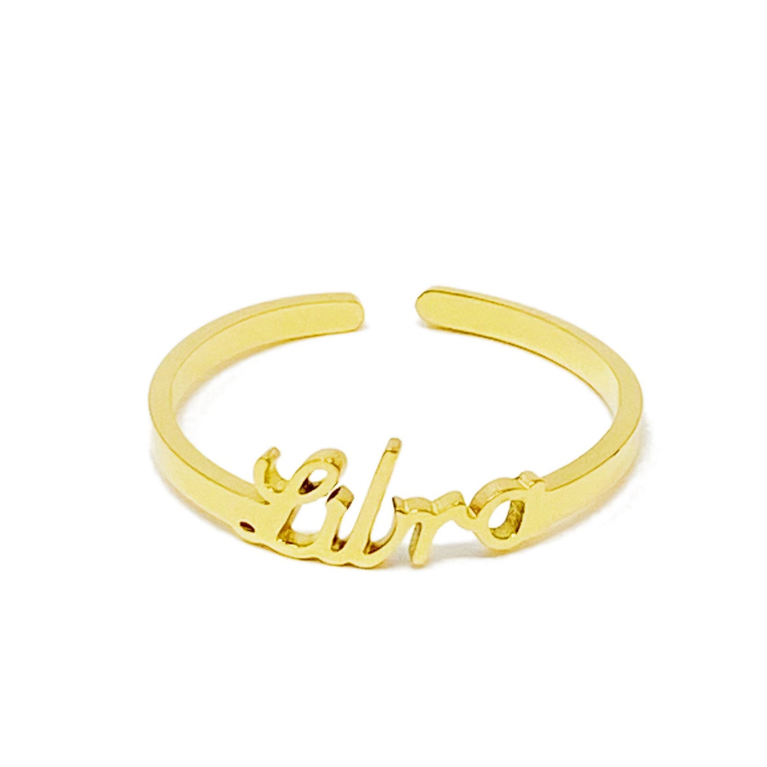 Scripted Zodiac Ring | 18k Gold-Plated Stainless Steel