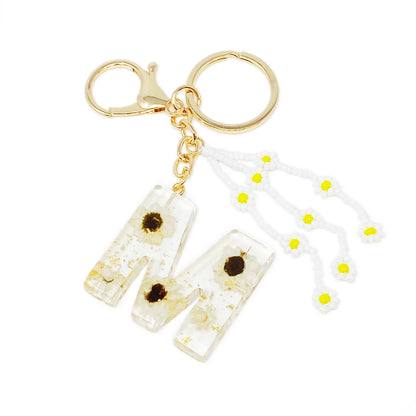 Baby Daisy Initial Key Chain