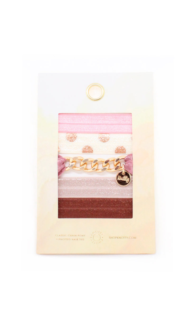 Classic Chain Hair Tie Envelope | Blush - HartCentered