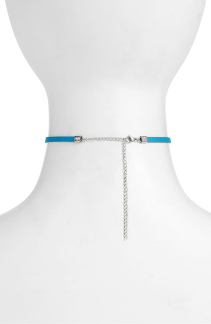 Charm Choker - Turquoise | Stainless Steel &amp; CZ | More Colors Available - HartCentered