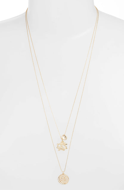 Astrological Charm Necklace - Pisces | Gold-Plated Brass - HartCentered