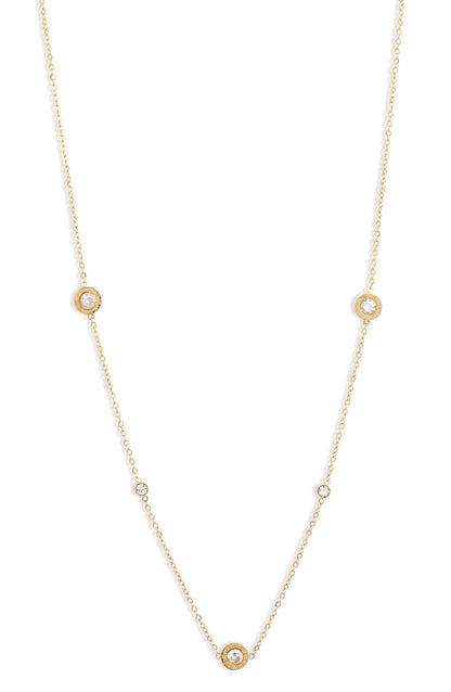 Numerals Multi Charm Necklace | Gold-Plated Stainless Steel &amp; CZ - HartCentered