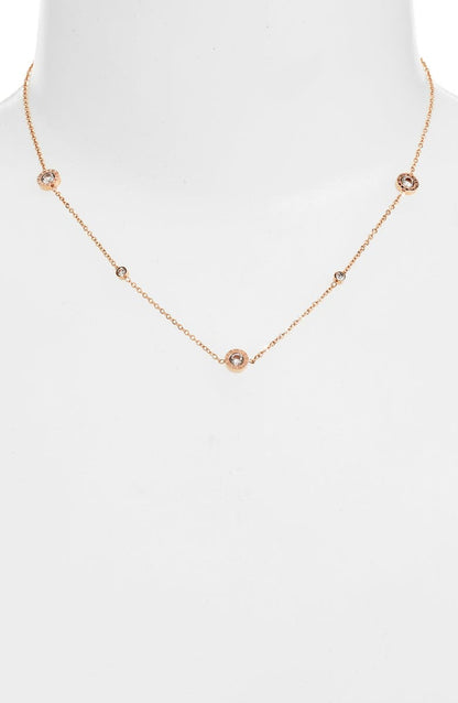 Numerals Multi Charm Necklace | Gold-Plated Stainless Steel &amp; CZ - HartCentered