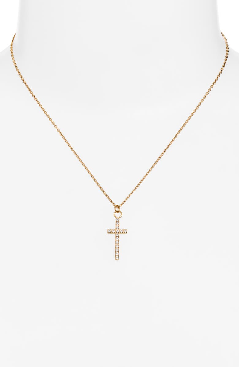 Crystal Cross Pendant Necklace | Stainless Steel &amp; CZ | More Colors Available - HartCentered