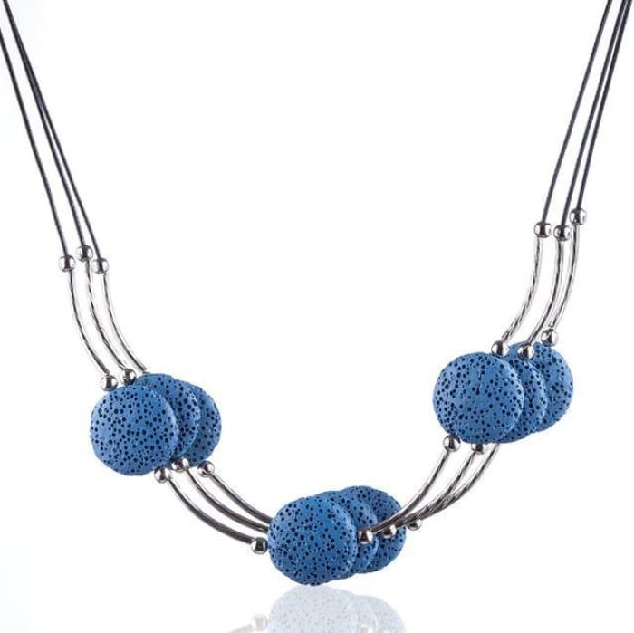 Blue Lava Stone | Essential Oil Necklace - HartCentered