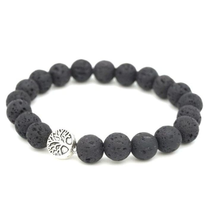 Classic Black Lava Stone | Tree of Life | Essential Oil Bracelet - HartCentered