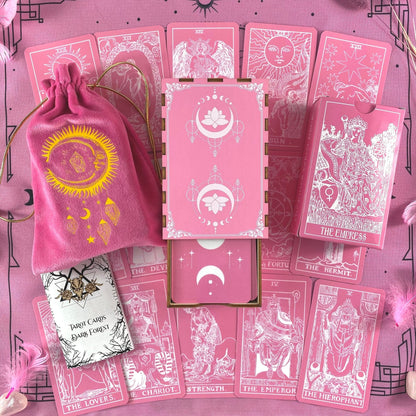 The Rider Waite | Pink &amp; White | Tarot Deck Set - HartCentered