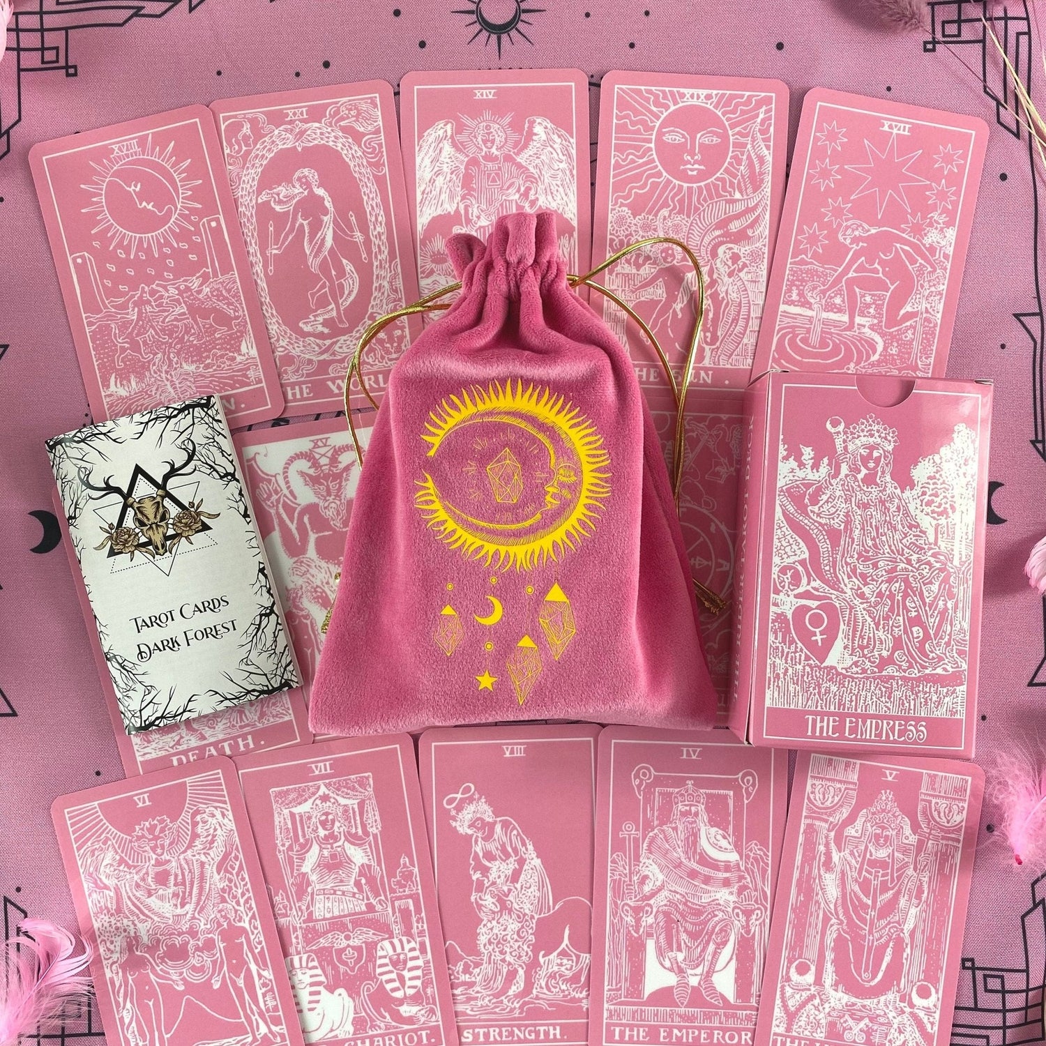 The Rider Waite | Pink &amp; White | Tarot Deck Set - HartCentered