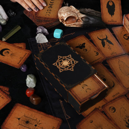 Wooden Tarot Box | Black - HartCentered