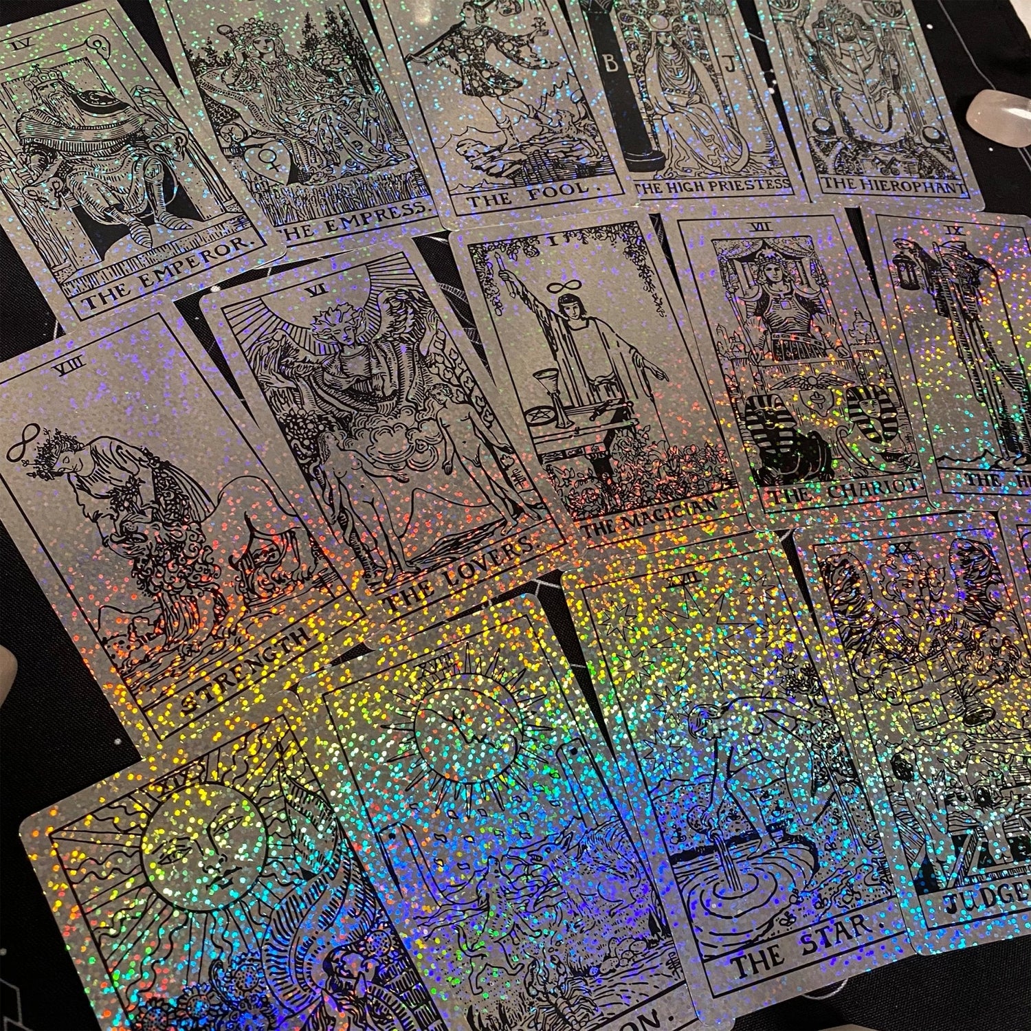 The Rider Waite | Holographic Crystal Foil | Tarot Deck Set - HartCentered